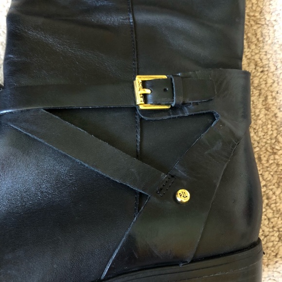 Ralph Lauren Tall Black Boots - Picture 5 of 5